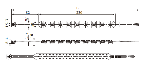 Jawin antiskid cable tie drawing(1)